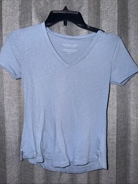 Rachel Zoe Pale Blue V-Neck Short Sleeve Tee